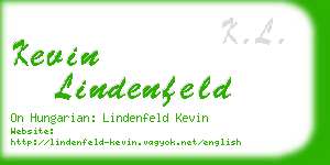 kevin lindenfeld business card